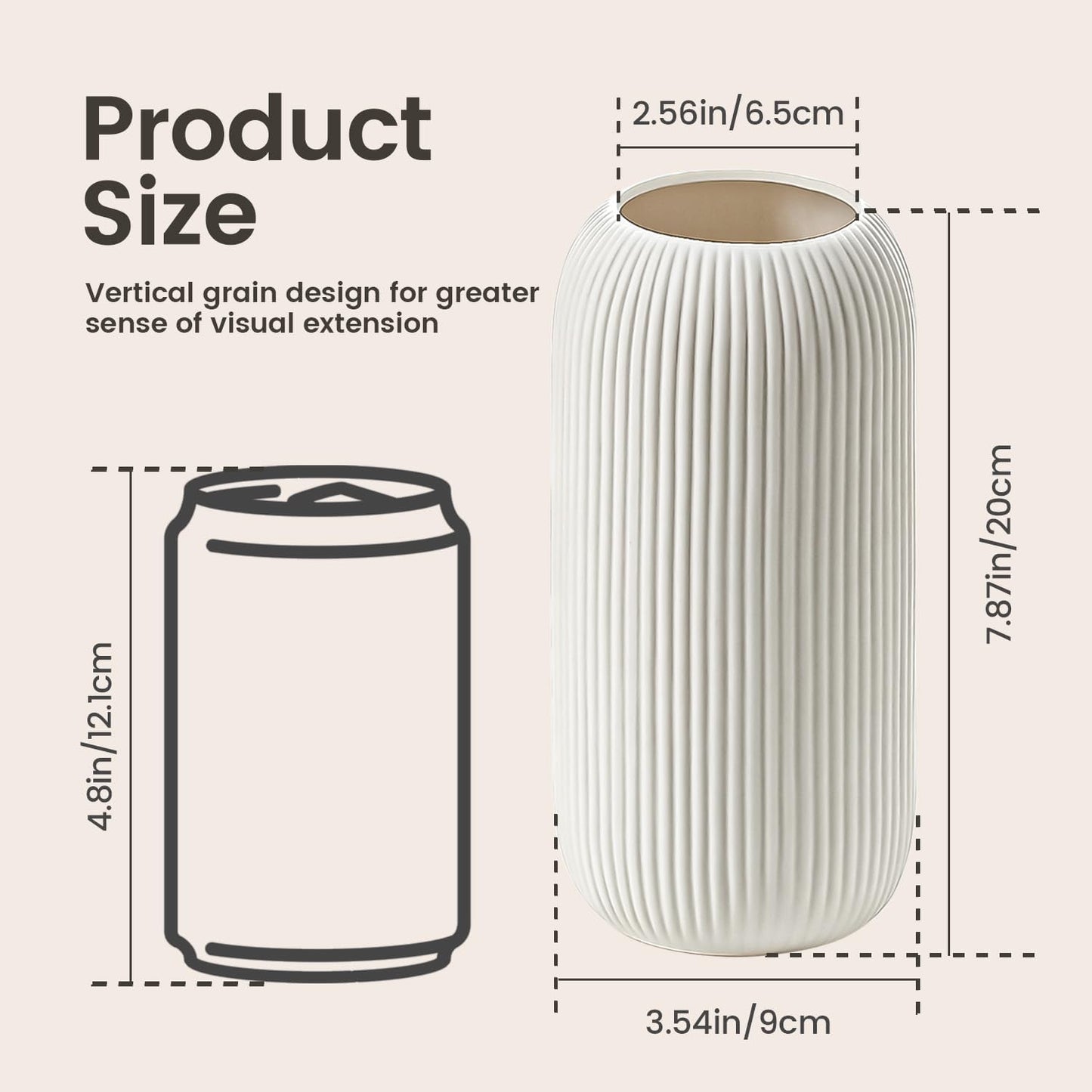 Ceramic Vase, 20 cm