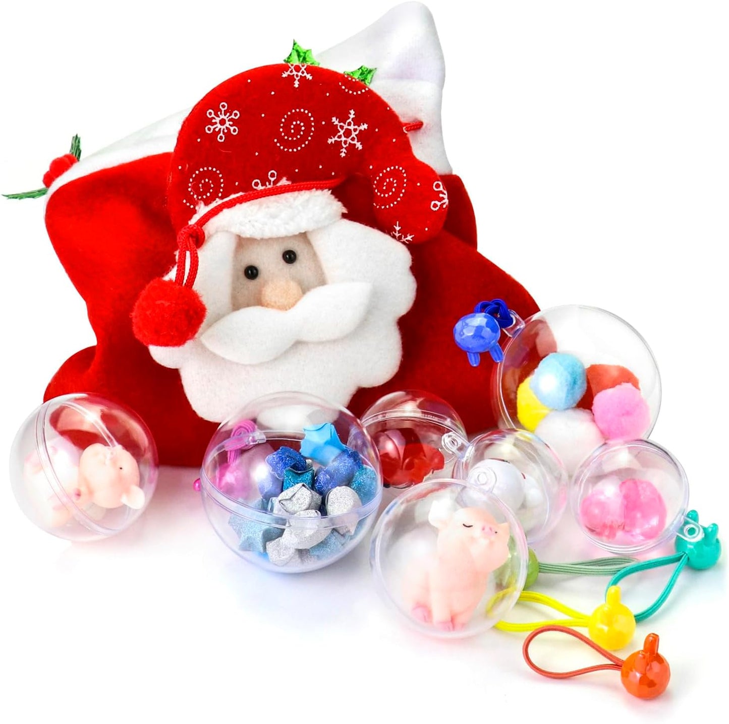 Pack of 20 Transparent Plastic Baubles