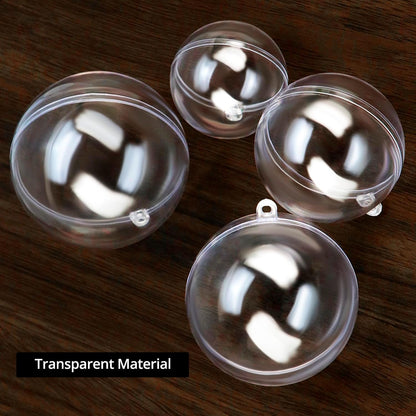 Pack of 20 Transparent Plastic Baubles